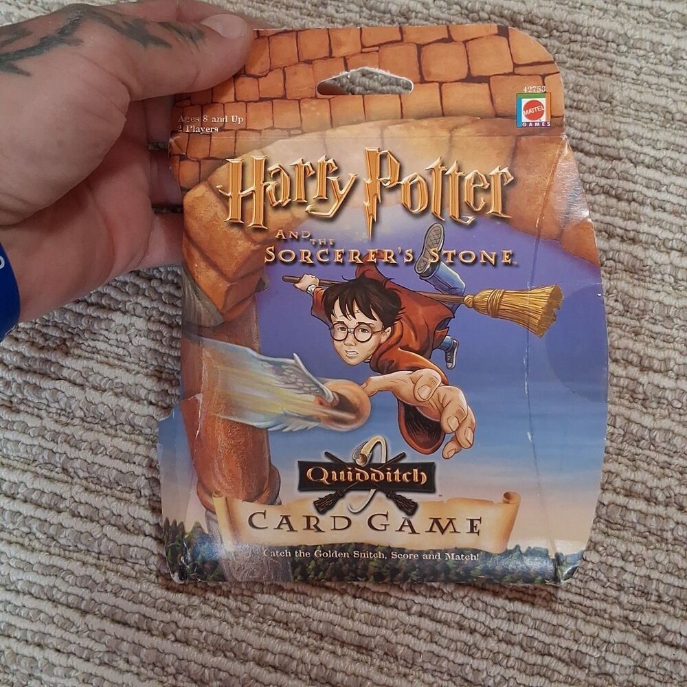 HARRY POTTER QUIDDITCH CARD GAME MATTEL 2000 LOT OF 2 ONE COMPLETE ONE...